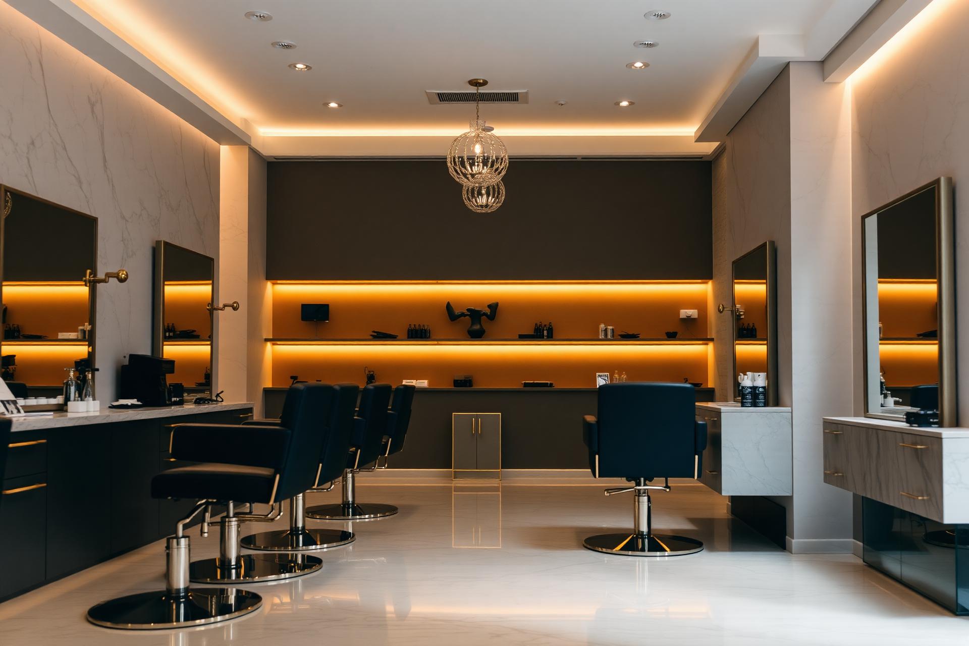Modernes Friseursalon Interieur in München